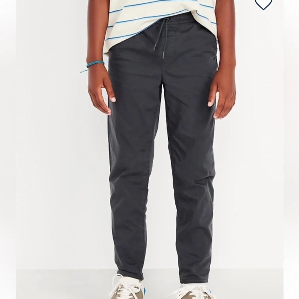 Old Navy Black Built-In Flex‎ Tapered Tech Pants for Boys S (6-7)
